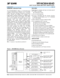 Datasheet XR16C854CQ manufacturer Exar